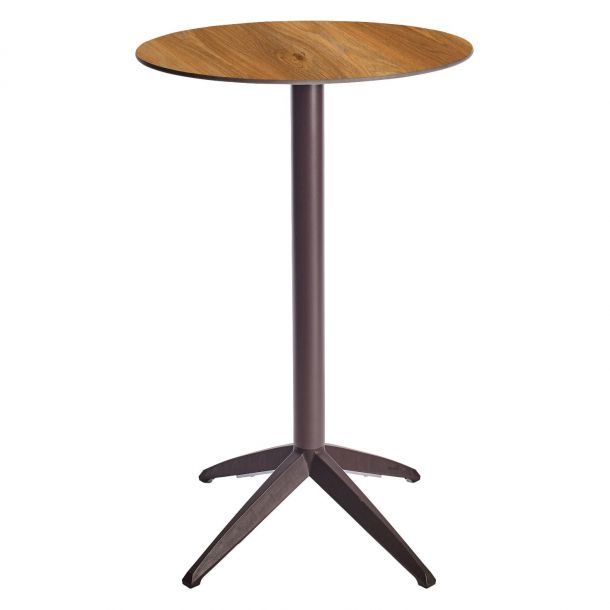 Барний стіл Quatro High Fix D60 dark oak, taupe (1691271543) недорого