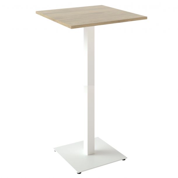 Барный стол Tetra light 60x60 h-110 Белый, Дуб ЛДСП (61865951) недорого