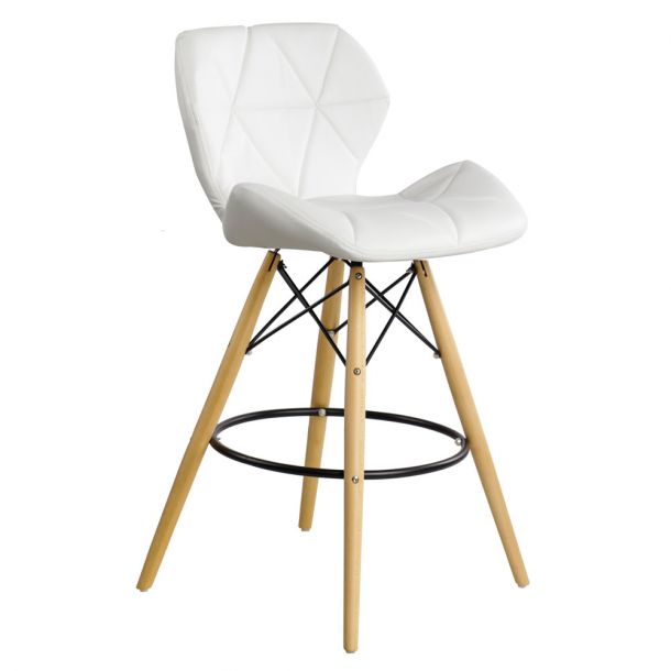 Барний стілець HATTA Astra Eco Wood Білий (44373469) в интернет-магазине