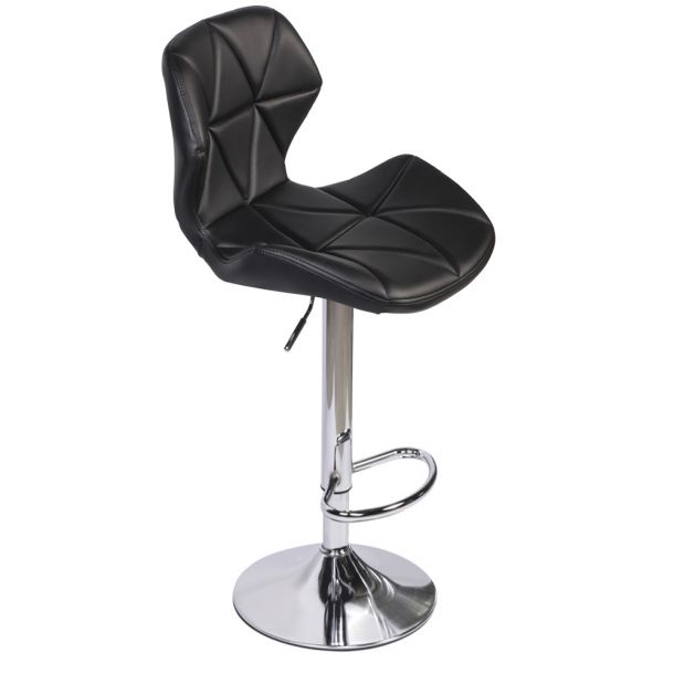 Барный стул HATTA Astra new Chrome Eco Черный (44382324) в Киеве