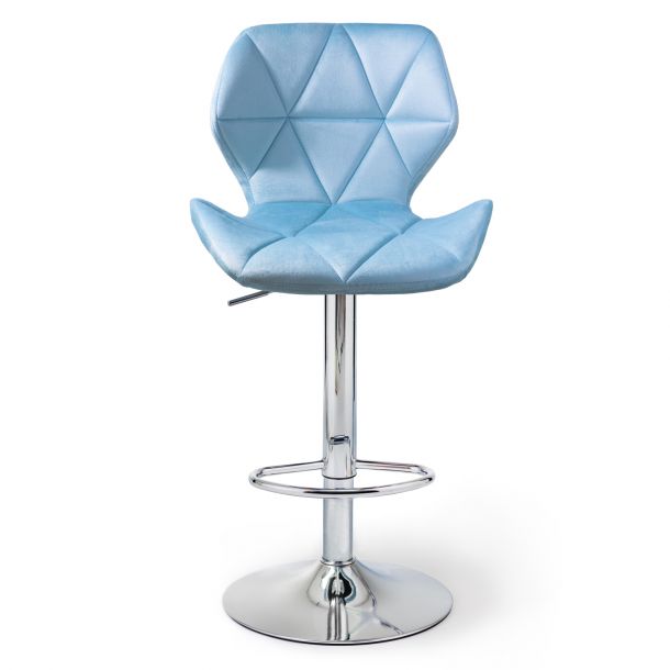 Барный стул HATTA Astra new Chrome Velvet Голубой (44513024) kupistul