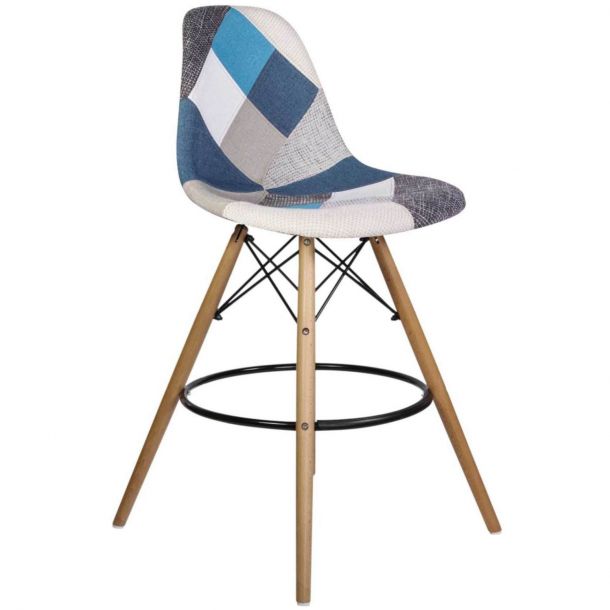 Барный стул HATTA Bryan Wood Patchwork 3 (44460297) в интернет-магазине