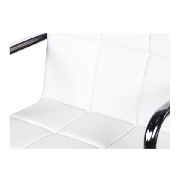 Барный стул HATTA Dublin Arm Chrome Eco Белый (44406333) в Украине