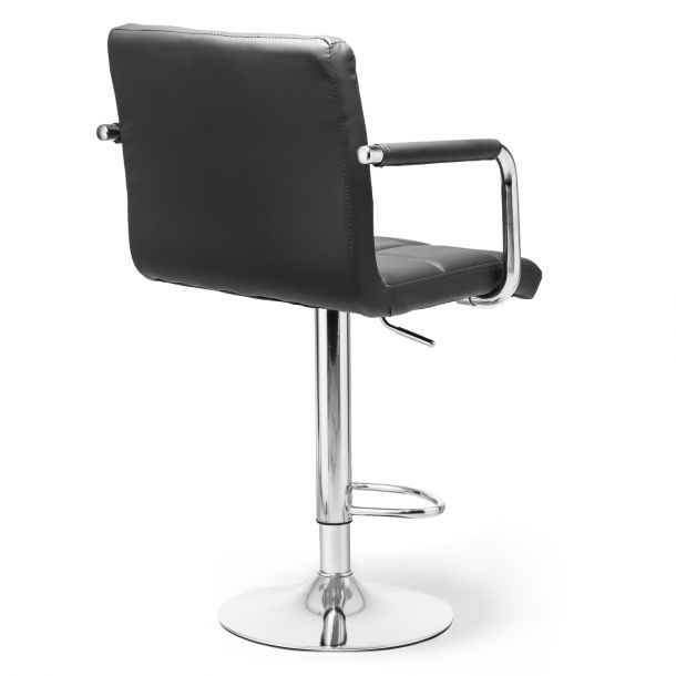 Барный стул HATTA Dublin Arm Chrome Eco Темно-серый (44512982) недорого
