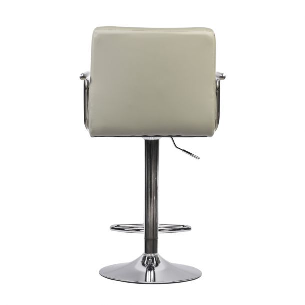 Барный стул HATTA Dublin Arm Chrome Eco Серый (44442675) с доставкой