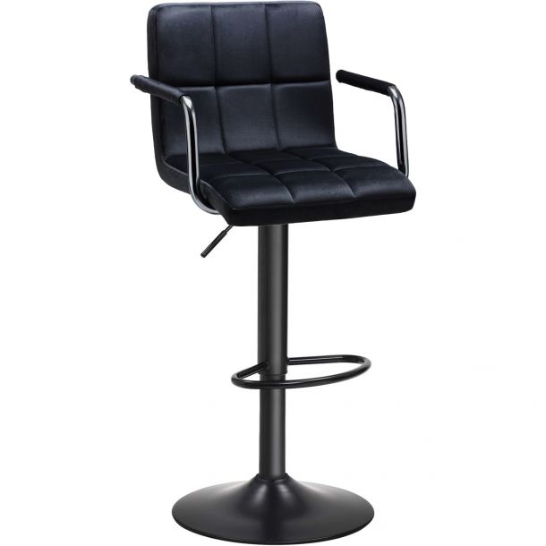 Барный стул HATTA Dublin Arm Black Velvet Черный (44515269) дешево