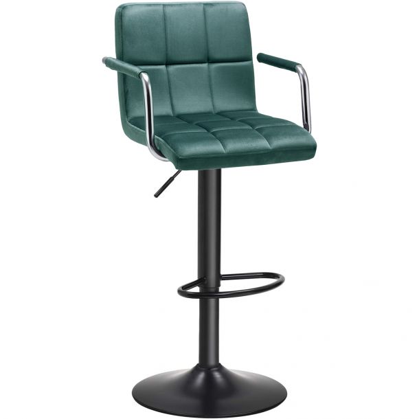 Барный стул HATTA Dublin Arm Black Velvet Темно-зеленый (44515268) с доставкой