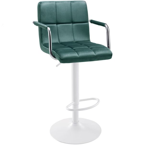 Барный стул HATTA Dublin Arm White Velvet Темно-зеленый (44515267) дешево