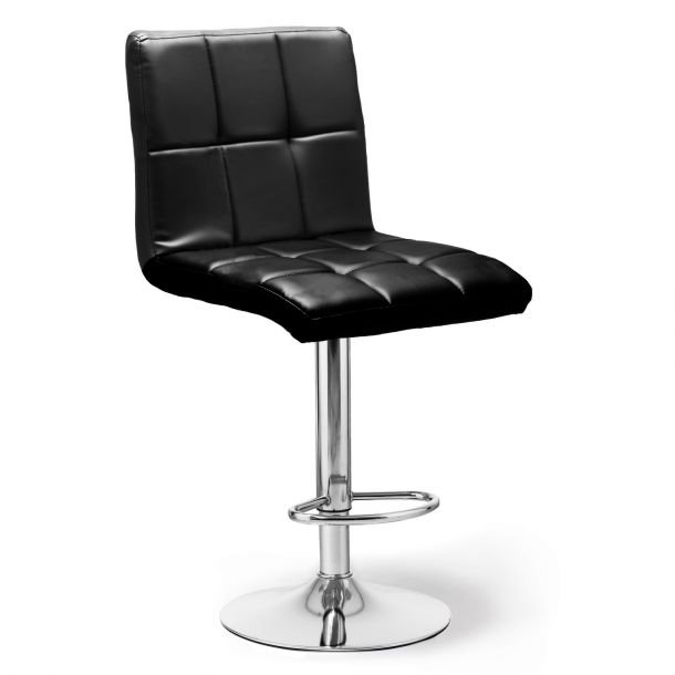 Барный стул HATTA Dublin Chrome Eco Черный (44337133) с доставкой
