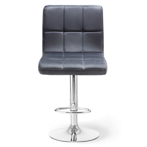 Барный стул HATTA Dublin Chrome Velvet Темно-серый (44527697) в интернет-магазине
