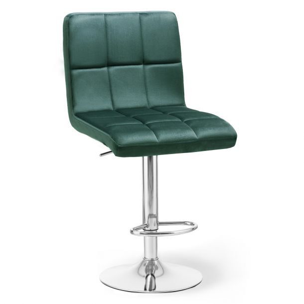 Барный стул HATTA Dublin Chrome Velvet Темно-зеленый (44527696) в Киеве