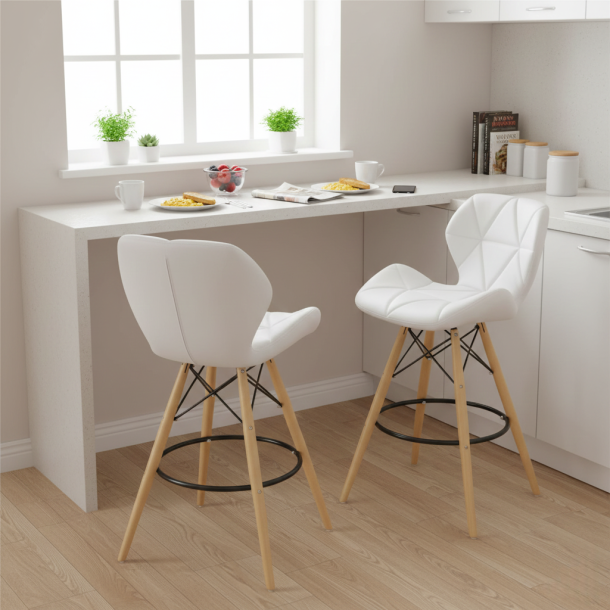 Барний стілець HATTA Astra Eco Wood Білий (44373469) недорого