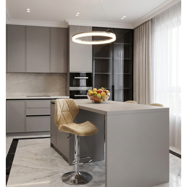 Барний стілець HATTA Astra new Chrome Velvet Бежевий (44479158) в Киеве