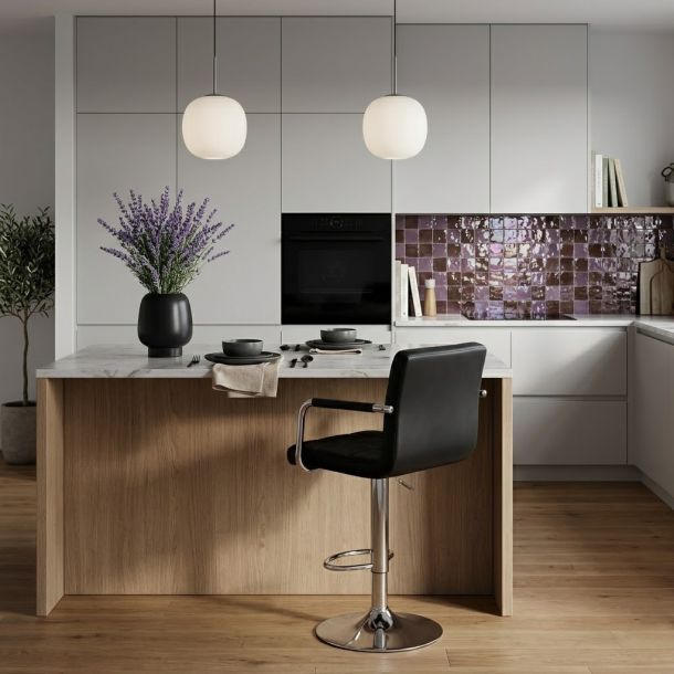 Барний стілець HATTA Dublin Arm Chrome Eco Чорний (44406332) цена