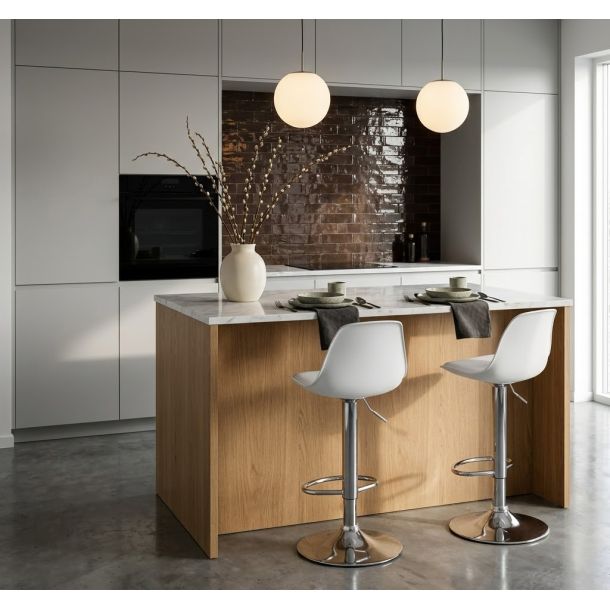 Барный стул HATTA Milan Eco Chrome Белый (44303808) недорого