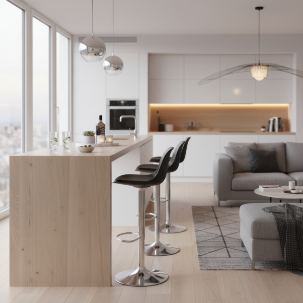Барний стілець HATTA Milan Eco Chrome Чорний (44303809) в интернет-магазине
