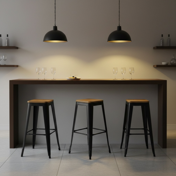 Барный стул HATTA Practic Wood Черный (44478930) с доставкой