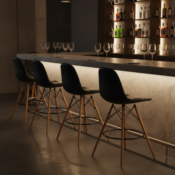 Барный стул HATTA Praga Eco Wood Черный (44460301) недорого