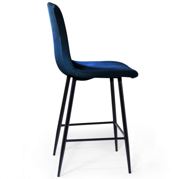 Барный стул HATTA Petty Velvet Темно-синий (44515257) в Киеве