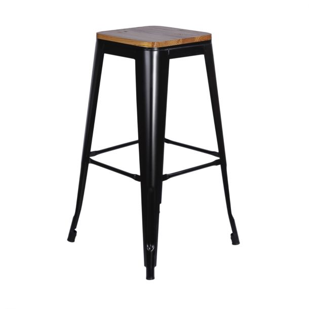 Барный стул HATTA Practic Wood Черный (44478930) цена