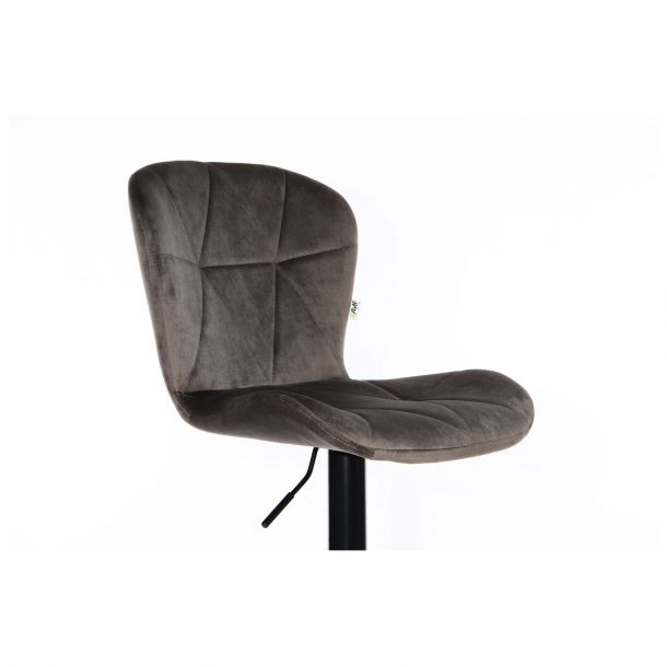 Барный стул Vensan Velvet Серый, Черный (08515218) с доставкой