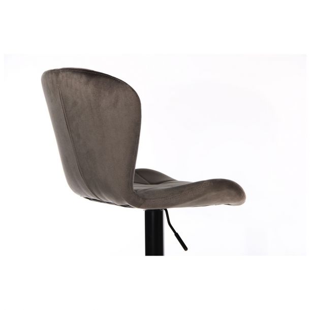 Барный стул Vensan Velvet Серый, Черный (08515218) в интернет-магазине