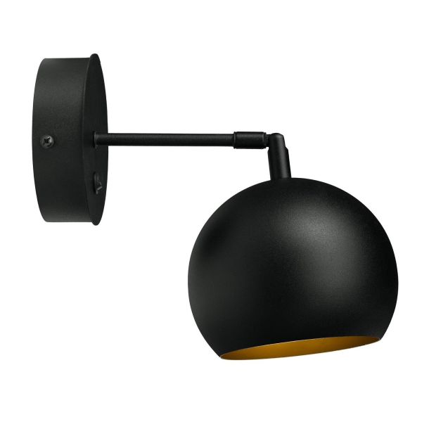 Бра Bowl W150-ВТ з вимикачем Black, Gold (1111470076) недорого