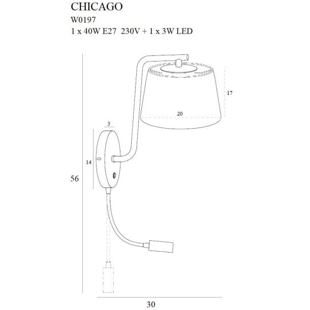 Бра Chicago II LED White (118865799) с доставкой