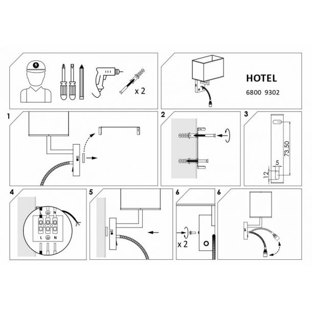 Бра Hotel I LED Білий (109727500) в Украине