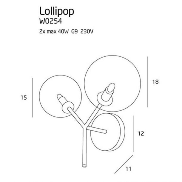 Бра Lollipop Black (118866036) с доставкой