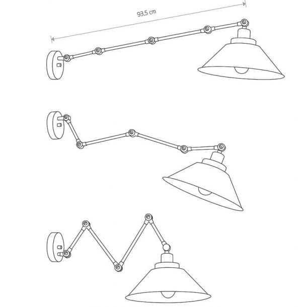 Бра Pantograph Черный (109727685) в интернет-магазине