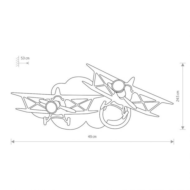 Бра Plane ІІ Голубой (109732305) с доставкой