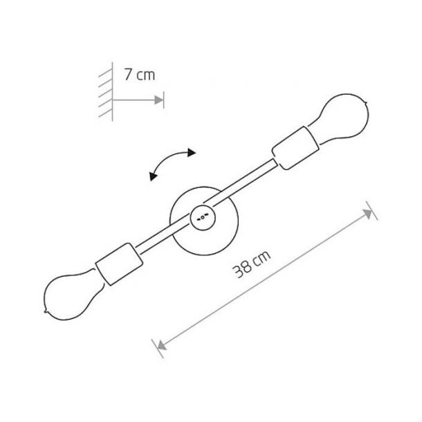 Бра Sticks II Чорний (109727638) в интернет-магазине