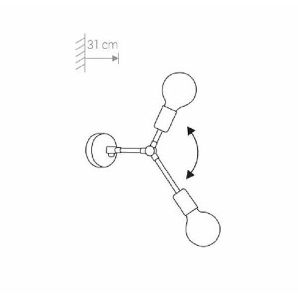 Бра Twig II Черный (109727733) с доставкой