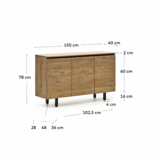 Буфет UXUE 150х78 Дерево (90724216) купить
