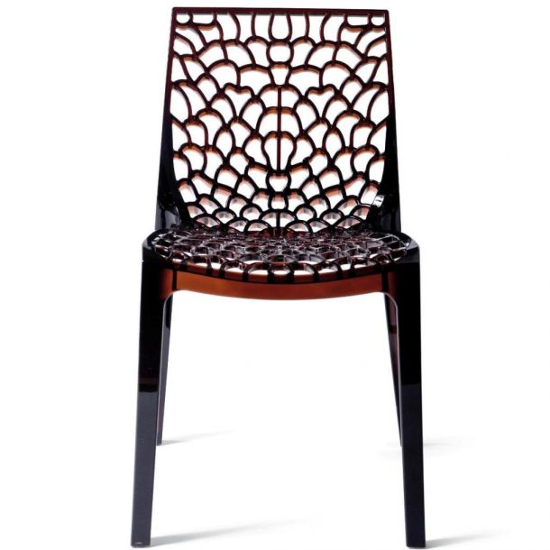 Стілець Gruvyer Transparent Dark Brown Прозорий (12006499) недорого