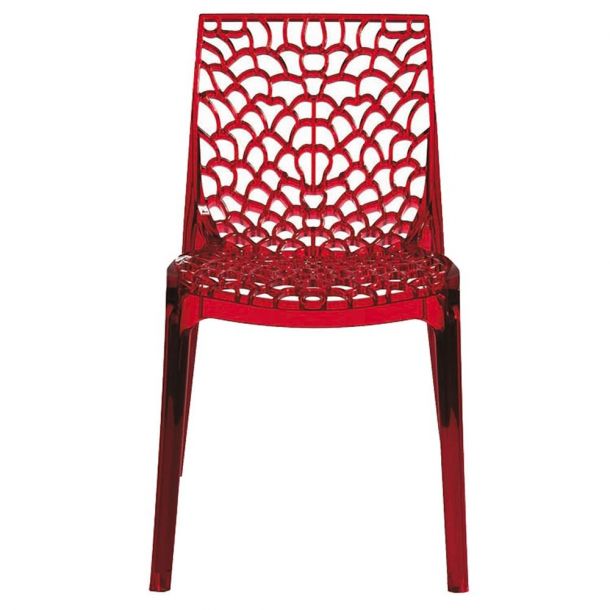 Cтул Gruvyer Transparent Ruby Red Прозрачный (12006497) дешево