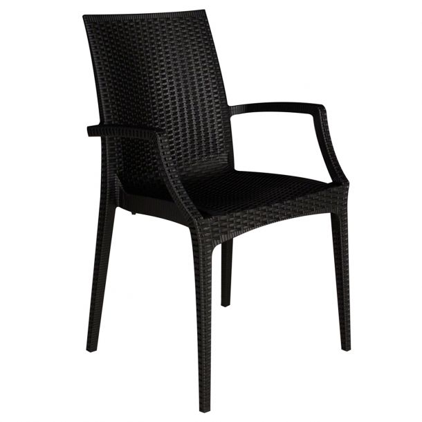 Cтул Rattan Arm Black (12006630) недорого