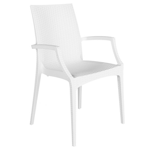 Стілець Rattan Arm White (12006785) недорого