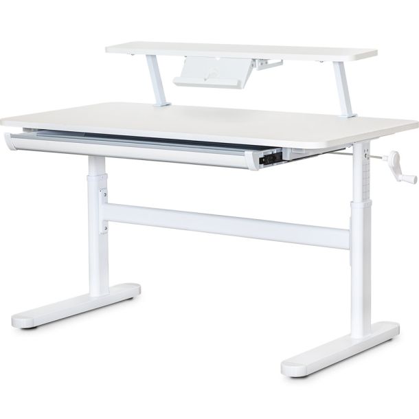 Детский стол ErgoKids TH-215 с полкой 120х60 Белый (111470402) с доставкой