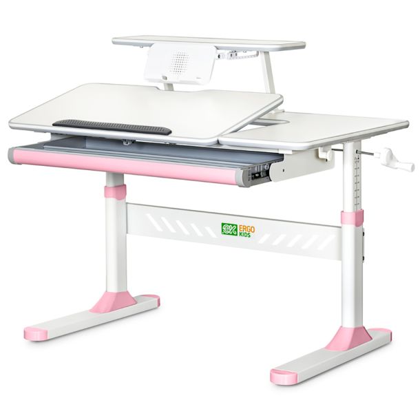 Дитячий стіл Ergokids TH-320 100х66 Білий, Рожевий (111470397) дешево