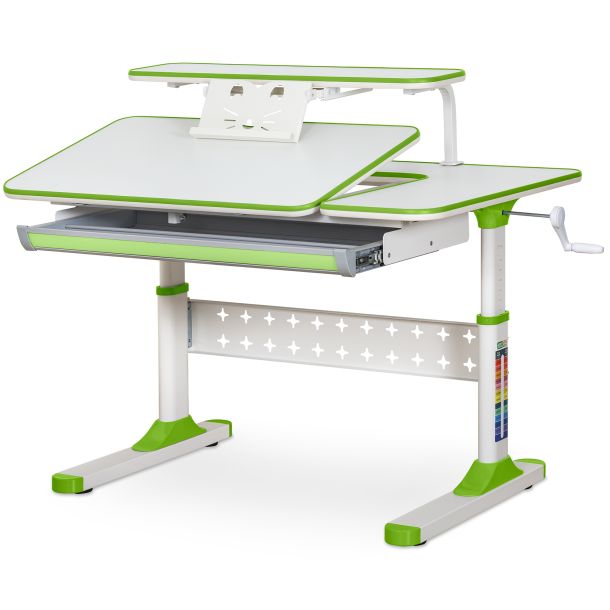 Дитячий стіл Ergokids TH-320 100х66 Білий, Зелений (111470400) недорого