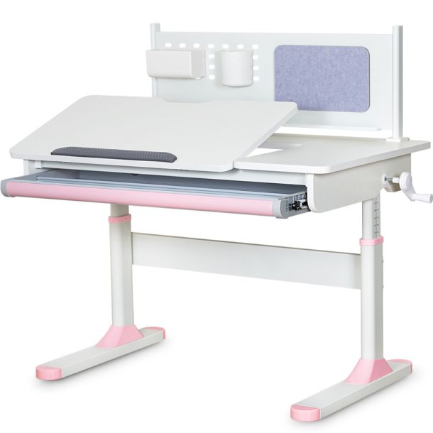 Дитячий стіл ErgoKids TH-325 100х60 Білий, Рожевий (111470468) дешево