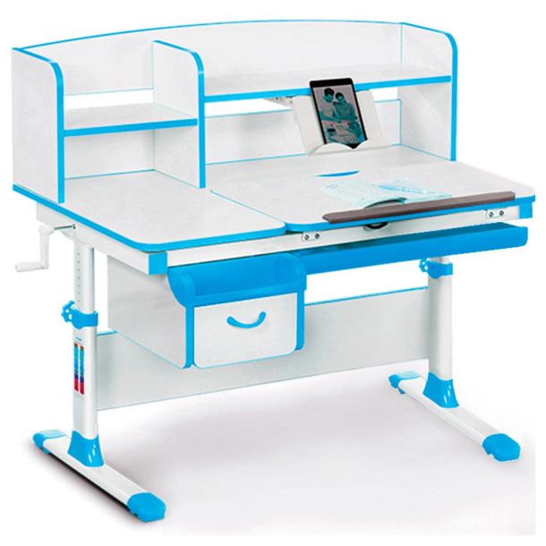 Детский стол Evo-kids Evo-50 120х70 Белый, Голубой (111470578) дешево
