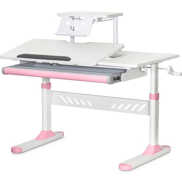 Детский стол Evo-кids TH-310 с полкой 100х60 Белый, Розовый (111470463) с доставкой