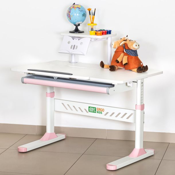 Детский стол Evo-кids TH-310 с полкой 100х60 Белый, Розовый (111470463) в Украине