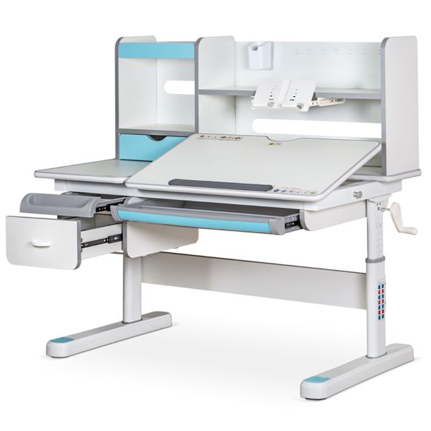 Детский стол Mealux Florida Multicolor 120х64 Белый, Голубой (111470431) дешево
