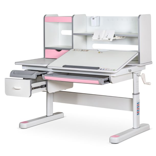Детский стол Mealux Florida Multicolor 120х64 Белый, Розовый (111470429) дешево