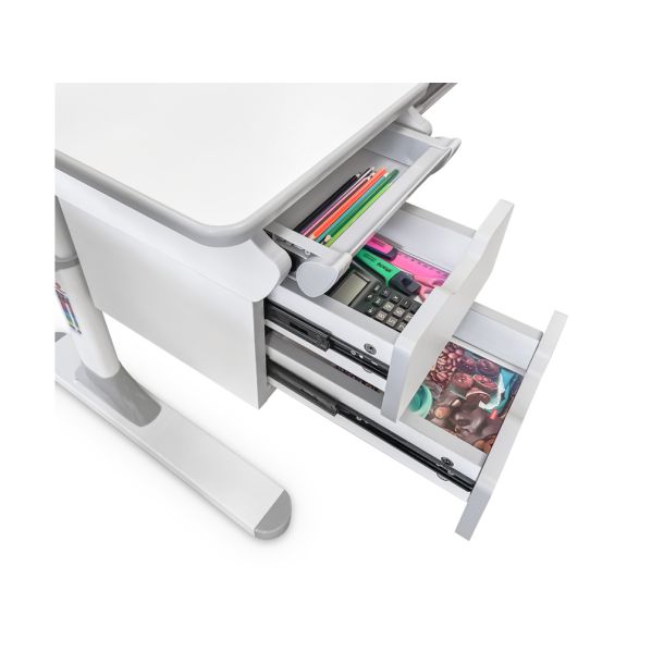 Детский стол Mealux Hamilton Multicolor с полкой S-50 120х66 Белый, Розовый (111470448) купить