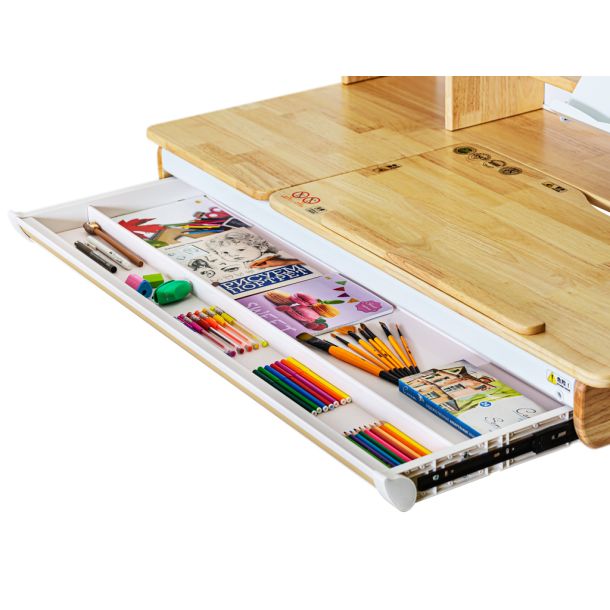 Детский стол Mealux Timberdesk L 120х60 RubberWood, Белый (111470446) с доставкой